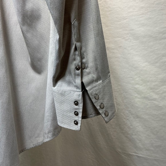 Panhandle Slim Western Shirt Diamond Pattern Snap Button Front L 16‎ 1/2 35 - Picture 9 of 11